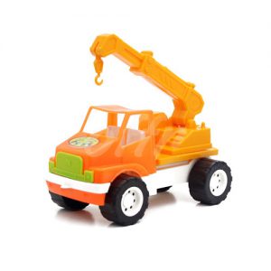 اسباب بازی کامیون جرثقیلی رنگ نارنجی