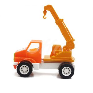 اسباب بازی کامیون جرثقیلی رنگ نارنجی